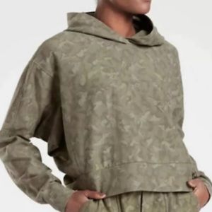 NWOT Athleta- Green Camouflage Hoodie